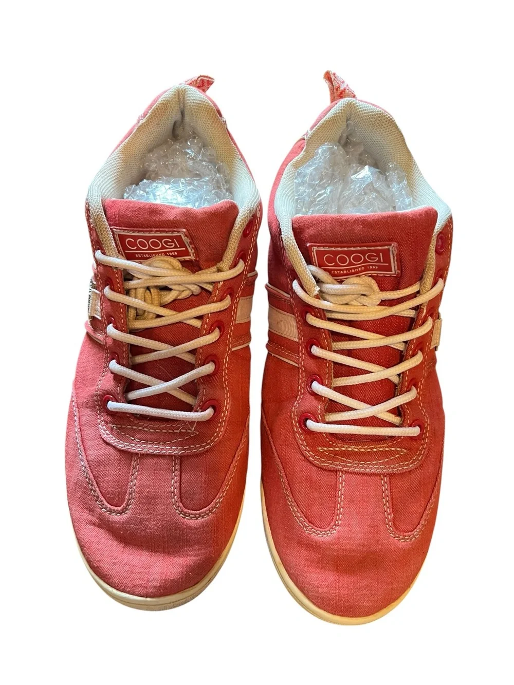 COOGI Pink Canvas Low-Top Sneakers with White Trim
